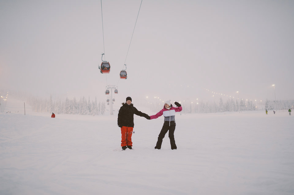 Engagement photographs in Lapland