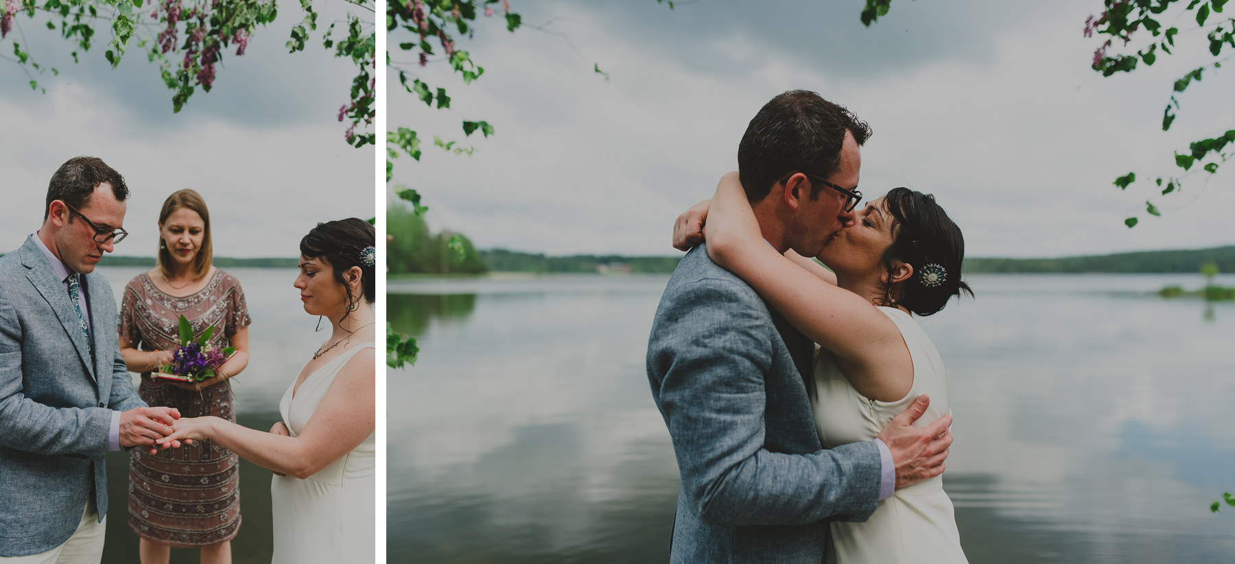 Intimate elopement ceremony in Finland