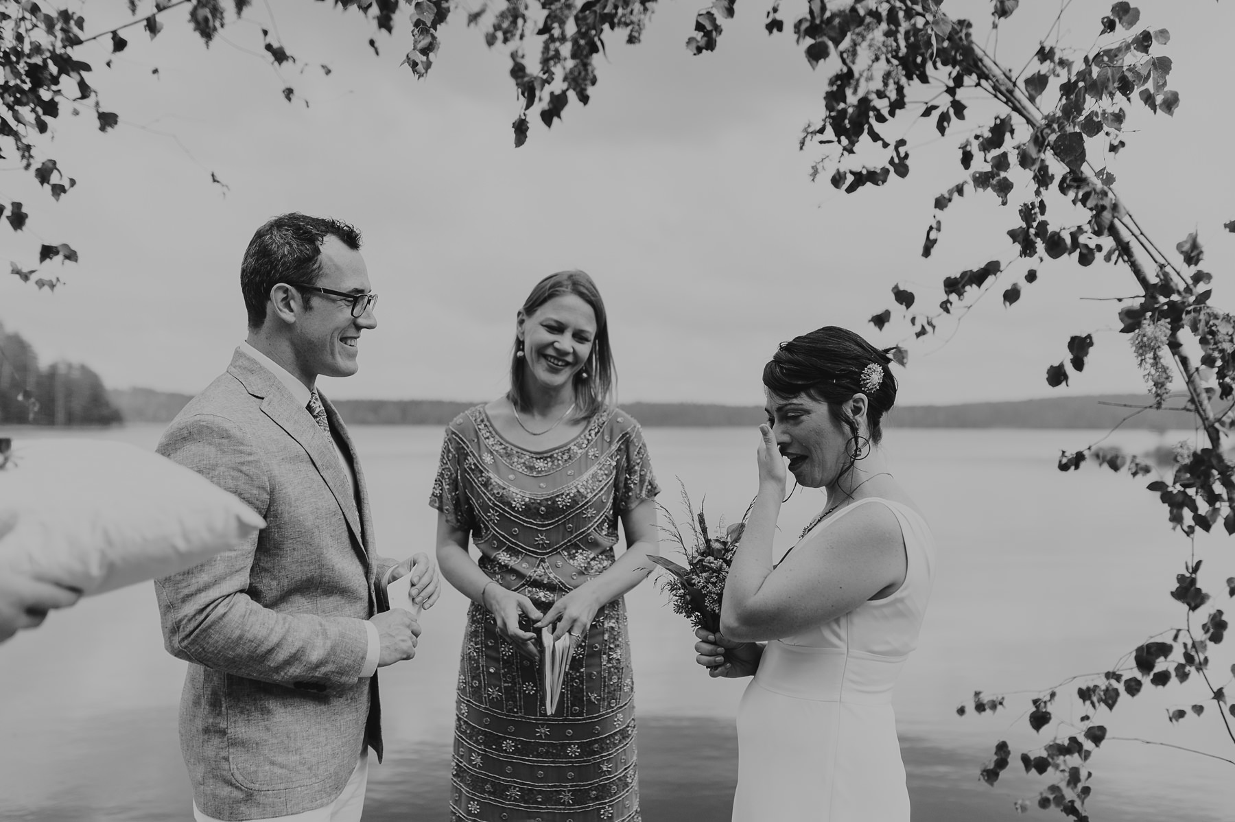 Intimate elopement ceremony in Finland